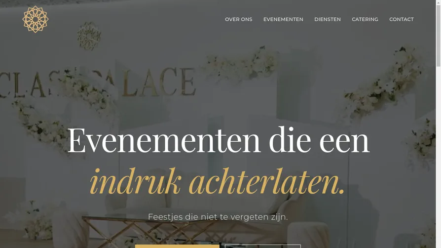Screenshot van de Class Palace website
